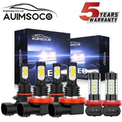 Combo bombillas LED faros altos bajos + antiniebla para Honda Ridgeline 2017-2020 6 piezas Foto 1 de 4