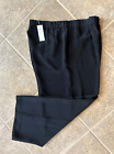Eileen Fisher Silk High-Waisted Wide Full Length Pants Women's 2X Black $298 NWT