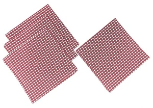 Red and White Check Gingham Fabric Napkins, Set of 4 - Picture 1 of 1