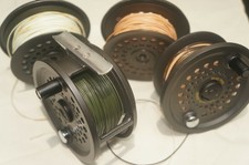 Leeda Magnum 200D wide Salmon fly reel + 3  Spare Spools  With Line 