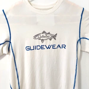 Cabelas Guidewear Mens Sz M UPF 50 4 Most Heavy Blue Stitch - Picture 1 of 11