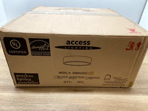 Access Lighting Como 1 Light 13.75" LED Flush, Satin/Clear - 49960LEDD-SAT/ACR - Picture 1 of 3