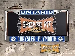 Ontario Chrysler Plymouth License Plate Frame - Foto 1 di 3