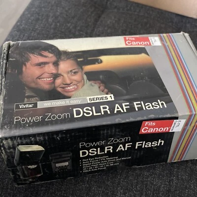 Vivitar Power Zoom DSLR AF Flash Series 1 with Box and Manual - Image 1 of 2