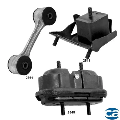 Engine Motor Mounts & Trans. Mount 3Pcs Set for Pontiac Fiero 1988 L4 2.5L - Image 1 of 4