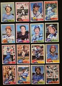 1981 Topps Baseball Signed Card Lot (16) Autograph No Duplicates - Picture 1 of 6
