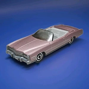 RARE 1975 PINK CADILLAC ELDORADO CONVERTIBLE 1:64 SCALE DIORAMA DIECAST CAR - Picture 1 of 13