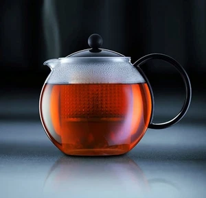 BODUM Assam Teebereiter Teekanne Borosilikatglas 1 Liter Pressfiltersystem - Bild 1 von 3