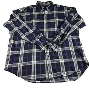 Ralph Lauren Blake XL kariertes Button Down Hemd schwarz blau weiß Herren - Bild 1 von 9