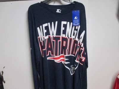 (INICIO) CAMISA DE MANGA LARGA "PATRIOTAS" NUEVA INGLATERRA PARA HOMBRE (XXL) NUEVA CON ETIQUETAS AZUL MARINO ¡TOP RARO! Foto 1 de 4