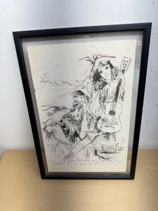 Litografía vintage LESTER O. SCHWARTZ “Avrom Farms” 1971 enmarcada - Imagen 1 de 12