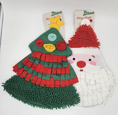 2 Merry & Bright Perro & Cat Santa Claus Árbol Snuffle Puzzle Mat Alimentación Lenta Juego Foto 1 de 4