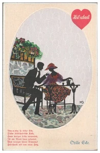 S5866/ Marte Graf AK  Fasto-Silhouetten, Heil-schnell  Salbe Reklame ca. 1920 - Picture 1 of 2