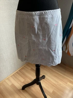 Vineyard Vines Ocean Breeze Blue White Seersucker Stripe Whale Skirt SIZE 8 - Image 1 of 4