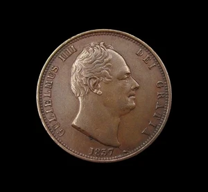WILLIAM IV 1837 COPPER HALFPENNY - Picture 1 of 2