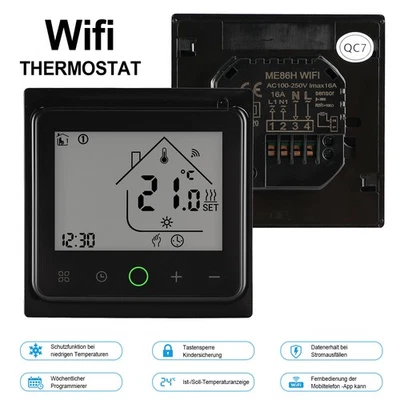 Thermostat Heizung Touchscreen für Elektrische Fußbodenheizung Programmierbare - Bild 1 von 4