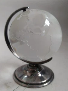 Vintage Globe - Sterling Silver (925) & Crystal - Made in Italy - Imagen 1 de 8