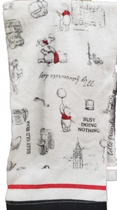 1 (una) toalla de rizo de cocina (15"x25") DISNEY, BLANCO Y NEGRO WINNIE-THE-POOH TEMA, AM - Imagen 1 de 17