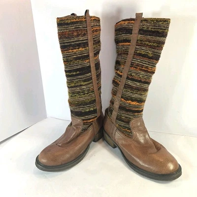 Sbicca Vintage Collection Santa Fe Boots US 6 Colorful Leather Knee-High Boots - Image 1 of 4