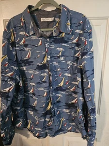 Nautica Sail Boat Ocean Long Sleeve Shirt Sz XXL Classic Fit-nice! - Picture 1 of 2