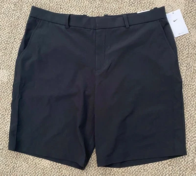 Pantalones cortos informales de golf Nike 10"" largos negros lisos híbridos $70 CU9740-010 para hombre 34 Foto 1 de 4