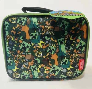 Minecraft Creeper Thermos® Kids PVC-Free Insulated Lunch Box Tote Bag #GK - Picture 1 of 3