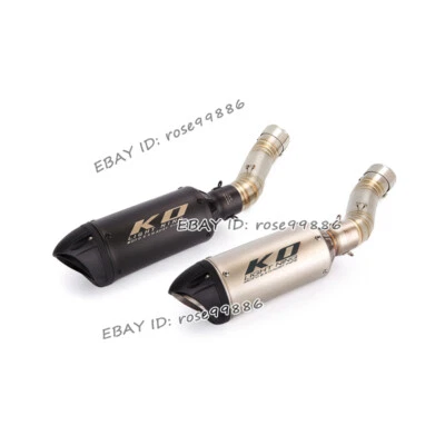 For Honda CBR500R CB500F 2016-2025 Slip On Black Muffler Exhaust Mid Link Pipe - Image 1 of 4