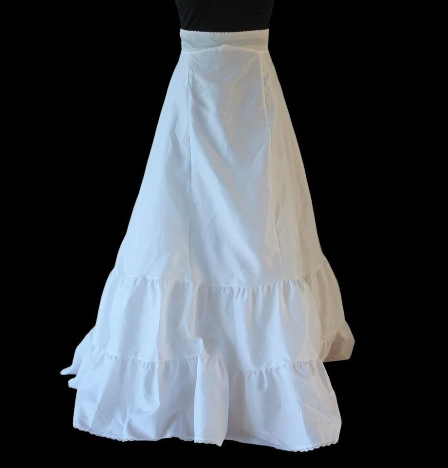 Юбка 13 высокая средняя высокая Wst белая свадебная 2 уровня трапеция полускользящая Prty Mail Sh - Изображение 1 из 4