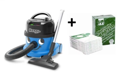 Numatic Henry Plus Blu PPR170 NUOVO!! Aspirapolvere Professionale + 10 Sacchetti Filtro HepaFlo - Immagine 1 di 4