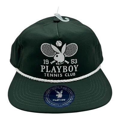 Playboy Tennis Club Hat Cap Green Snapback Rope Lids Exclusive Bunny OSFM - Image 1 of 4
