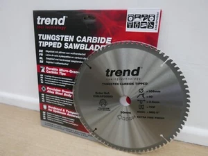 TREND CSB/AP30580  305mm 80T TCT MITRE SAW BLADE ALUMINIUM & PLASTICS - Picture 1 of 3