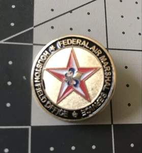Used Good FEDERAL AIR MARSHAL Service HOUSTON FIELD OFFICE Lapel circular pin - Picture 1 of 6