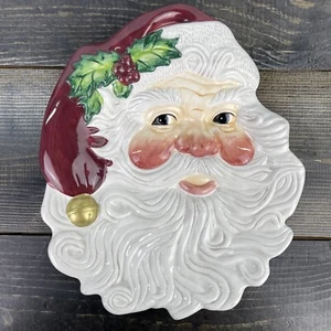 vtg fitz and floyd essentials Santa Plate vtg Christmas Has Box - Picture 1 of 12