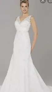 STUNNING BERKETEX WEDDING DRESS BY NICOLE JACKSON, SIZE 12 14 16, RRP £999 - Picture 1 of 10