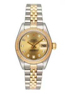 Rolex Datejust 79173 Diamond Champagne Dial Ladies Watch - Picture 1 of 8