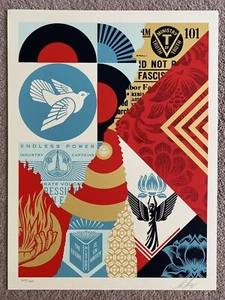 Obey The Future is Unwritten Collagendruck von Shepard Fairey signiert und nummeriert - Bild 1 von 4