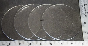 4 - 4" CÍRCULOS DE OJO DE BUEY TRANSPARENTE 3mm GROSOR 90 COE PROBADO COMPATIBLE - Imagen 1 de 5