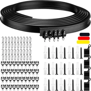 5M Vorhangschiene Flexibel Biegbar Gardinenstange Gardinenschiene Deckenmontage - Bild 1 von 15