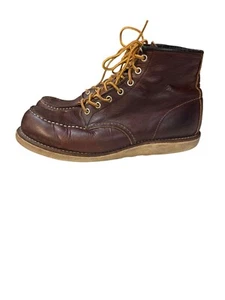 Vintage Red Wing Mens Leather Moc Toe Lace-Up Boots Size 10.5 Made in USA - Picture 1 of 8