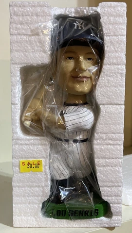 2003 Lou Gehrig Bobblehead Columbus Clippers SGA  New York Yankees Cover