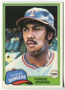 1981 Topps #158 Ferguson Jenkins Texas Rangers - Picture 1 of 2