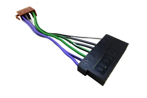 DIN - ISO Auto-Radio-Stecker mit 20 cm Kabel. Lautsprecher Sromanschluss Adapter - Bild 1 von 7
