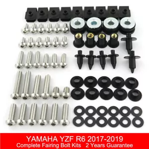 Kit completo de tuercas de pernos de carenado de acero inoxidable apto para Yamaha YZF-R6 2017-2019 - Imagen 1 de 10