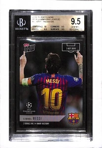 YOU PICK 2018-19 TOPPS NOW UEFA CHAPIONS LEAGUE #8 LIONEL MESSI BGS 9.5 - Picture 1 of 18