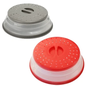 Collapsible Microwave Splatter Cover For Food With Silicone Mats, 10.5 Inch, ... - Picture 1 of 8