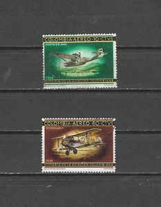 COLOMBIA , 1965/66 , AIRPOST , SET OF 2 STAMPS , PERF , USED - Picture 1 of 1