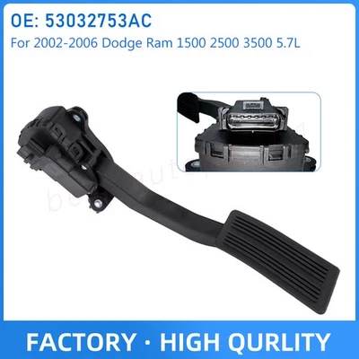 Sensor de pedal acelerador 53032753AC para Dodge Ram 1500 2500 3500 2002-2006 5,7 L Foto 1 de 4