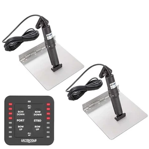 Lectrotab XKA Stainless Steel Trim Tab Kit w/One-Touch Control - 9 x 9 - Picture 1 of 1