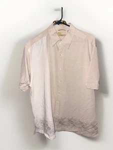Cubavera Short Sleeve Button Shirt Men's XL Beige Herenoa Heritage Fit Rayon - Picture 1 of 5