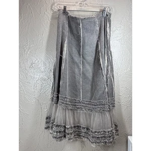 Falda envejecida Free People Manufacturer cintura cruda y dobladillo grunge punk talla 4 - Imagen 1 de 7
